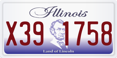 IL license plate X391758
