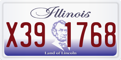 IL license plate X391768