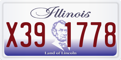 IL license plate X391778