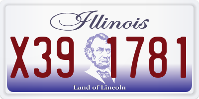 IL license plate X391781