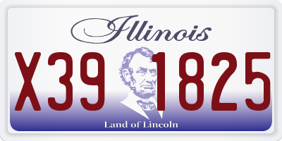 IL license plate X391825
