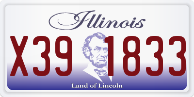 IL license plate X391833