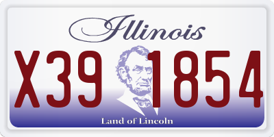 IL license plate X391854