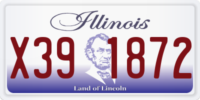 IL license plate X391872