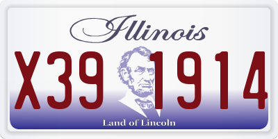 IL license plate X391914