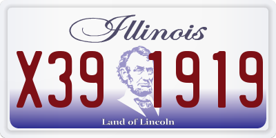 IL license plate X391919