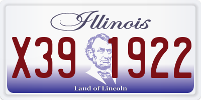 IL license plate X391922