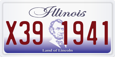 IL license plate X391941