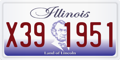 IL license plate X391951