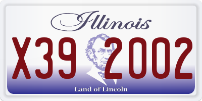 IL license plate X392002