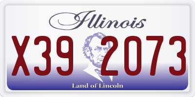 IL license plate X392073
