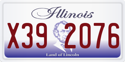 IL license plate X392076