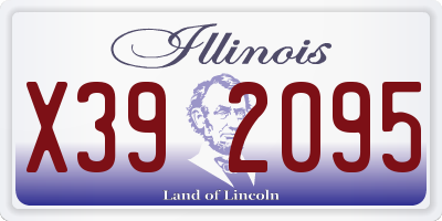 IL license plate X392095