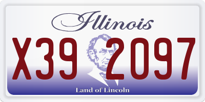 IL license plate X392097
