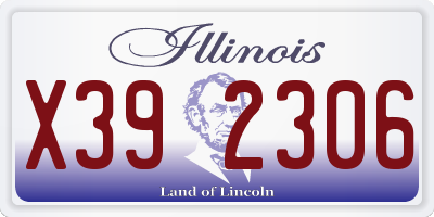 IL license plate X392306