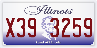 IL license plate X393259