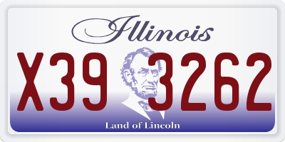 IL license plate X393262