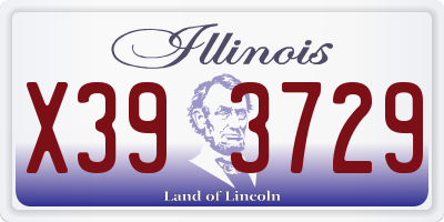 IL license plate X393729