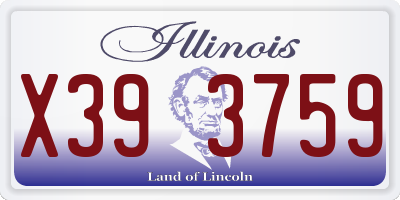 IL license plate X393759