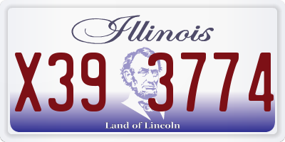 IL license plate X393774