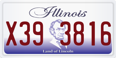 IL license plate X393816