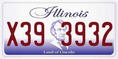 IL license plate X393932