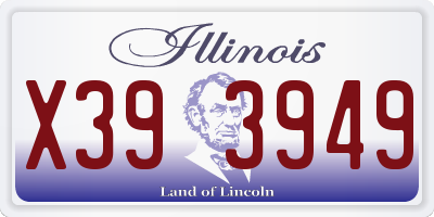 IL license plate X393949
