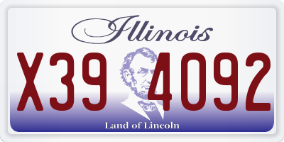 IL license plate X394092