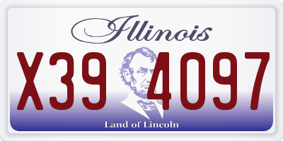 IL license plate X394097