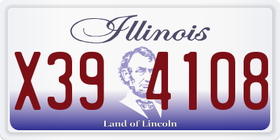 IL license plate X394108