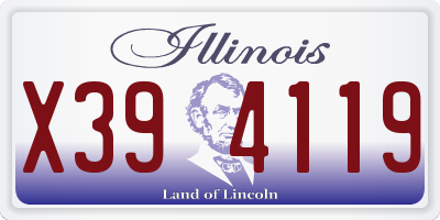 IL license plate X394119