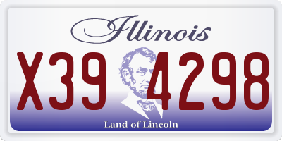 IL license plate X394298