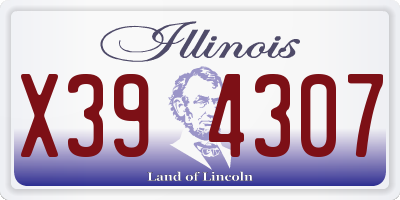 IL license plate X394307