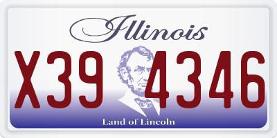 IL license plate X394346