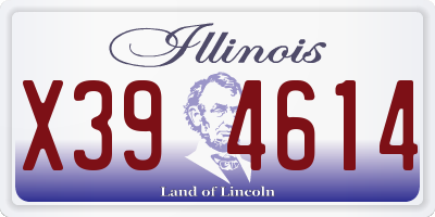 IL license plate X394614