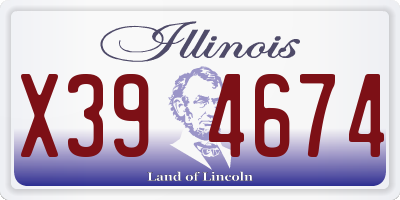 IL license plate X394674