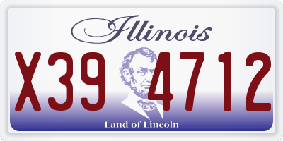 IL license plate X394712