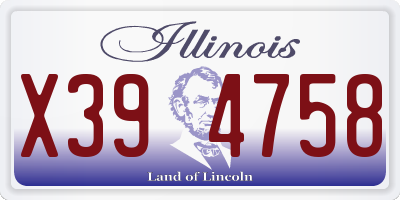 IL license plate X394758