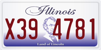 IL license plate X394781