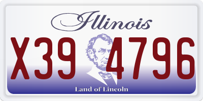 IL license plate X394796