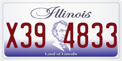 IL license plate X394833