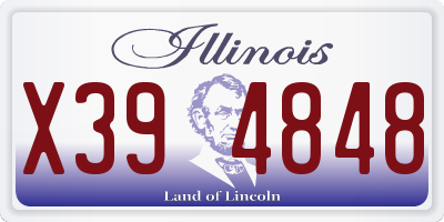 IL license plate X394848