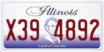 IL license plate X394892