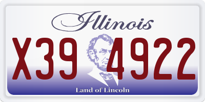 IL license plate X394922