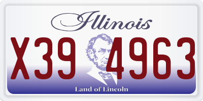 IL license plate X394963