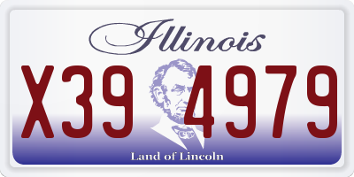 IL license plate X394979