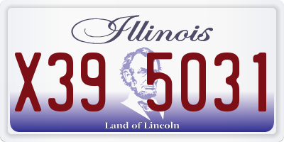 IL license plate X395031
