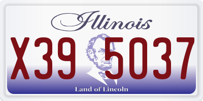 IL license plate X395037