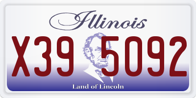 IL license plate X395092