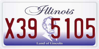 IL license plate X395105